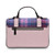 ISL-8333PNKBLUTTL00 Handcrafted Harris Tweed Large Satchel Pink Blue Tartan Color Back view Keilys.com