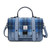 ISL-8333BLUTTL00 Handcrafted Harris Tweed Large Satchel Blue Tartan Color Keilys.com