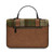 ISL-8333YELTTL00 Handcrafted Harris Tweed Large Satchel Chestnut Tartan Color Back view Keilys.com