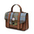 ISL-8333CBLTTL00 Handcrafted Harris Tweed Large Satchel Chestnut Blue Tartan Color Keilys.com