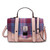 ISL-8333PNKBLUTTL00 Handcrafted Harris Tweed Large Satchel Pink Blue Tartan Color Front view Keilys.com