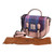 ISL-2811PNBTTL00 Harris Tweed Mini Cobble Satchel Pink and Blue Tartan Color Side Keilys.com