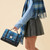 ISL-8233BLUTTL00 Handwoven Harris Tweed Orkney Satchel Blue Tartan Color Keilys.com