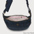 ISL-8315NAVCKL00 Harris Tweed Luna Crossbody Bag Navy Overcheck Color Front Side Keilys.com