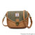 ISL-8319CHEHBL00 Handcrafted Harris Tweed Mini Saddle Bag Chestnut Herringbone Color Front Side Keilys.com