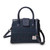ISL-8390NAVOCL00 Handwoven Harris Tweed Mini Tiree Tote Bag Navy Overcheck Color Keilys.com