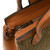ISL-8390CHEHBL00 Handwoven Harris Tweed Mini Tiree Tote Bag Chestnut Herringbone Color Front Side Keilys.com