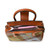 ISL-8390CBLTTL00 Handwoven Harris Tweed Mini Tiree Tote Bag Chestnut and Blue Tartan Color Keilys.com