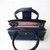 ISL-8390NAVOCL00 Handwoven Harris Tweed Mini Tiree Tote Bag Navy Overcheck Color Keilys.com