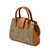ISL-8390CHEHBL00 Handwoven Harris Tweed Mini Tiree Tote Bag Chestnut Herringbone Color Front Side Keilys.com