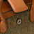 ISL-8390CHEHBL00 Handwoven Harris Tweed Mini Tiree Tote Bag Chestnut Herringbone Color Front Side Keilys.com