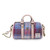 ISL-8823PNBTTL00 Handwoven Harris Tweed Mini Duffel Bag Pink and Blue Tartan Color Keilys.com