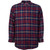 LV-FCGFS-LV10 Men's Grandfather Style Shirt Tartan Design in Maroon and Navy Check Color Keilys.com