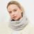 B859371 SuperSoft Merino Wool Aran Knit Snood Scarf in Misty Grey Color Keilys.com