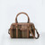 ISL-8846CHETTL00 Medium Handwoven Harris Tweed Duffle Bag in Chestnut Tartan Color Shop online on Keilys.com