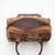 ISL-8846CHETTL00 Medium Handwoven Harris Tweed Duffle Bag in Chestnut Tartan Color Inside view Keilys.com