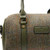 ISL-8846CHEHBL00 Medium Handwoven Harris Tweed Duffle Bag in Chestnut Herringbone Color Details on Keilys.com