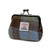 ISL-9500CBLTTL00 Handwoven Harris Tweed Coin Purse in Chestnut Blue Tartan Color Front View Keilys.com