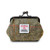 ISL-9500CHEHBL000 Handwoven Harris Tweed Coin Purse in Chestnut Herringbone Front View Color Keilys.com