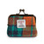 ISL-9500ORANBLUTTL000 Handwoven Harris Tweed Coin Purse in Orange and Blue Tartan Color Keilys.com