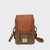ISL-8200CHEHBL00 Authentic Harris Tweed Baby Jura Crossbody in Chestnut Herringbone Color Front View Keilys.com
