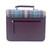 MCS-CB2001-MCS2204 Genuine Harris Tweed Messenger Bag for Ladies in Green/Purple Color Back View Keilys.com