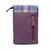 MCS-CB2201-MCS2204 Ladies Harris Tweed Mini Crossbody Bag in Green/Purple Color Back View Keilys.com