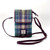 MCS-CB2201-MCS2204 Ladies Harris Tweed Mini Crossbody Bag in Green/Purple Color Front View Keilys.com