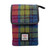MCS-CB2201-MCS2001 Ladies Harris Tweed Mini Crossbody Bag in Blue/Pink Check Color Front View on Keilys.com