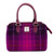 MCS-CB2301-HA222B2 Handcrafted Harris Tweed Handbag for Ladies in Purple Check Color Front View Keilys.com