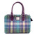 MCS-CB2301-MCS2204 Handcrafted Harris Tweed Handbag for Ladies in Green/Purple Color Front View Keilys.com