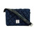 MCS-CB2411-SP516  Handmade Harris Tweed Square Shoulder Bag in Blue Color Front View on Keilys.com
