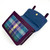 MCS-CB2504-MCS2204 Traditional Harris Tweed Mini Messenger Bag in Green/Purple Color Shop online on Keilys.com