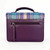 MCS-CB2504-MCS2204 Traditional Harris Tweed Mini Messenger Bag in Green/Purple Color Back View Keilys.com