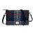 MCS-CB3014-TRT020 Handcrafted Ladies Harris Tweed Zip Purse in Blue Check Color Front View Keilys.com