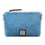 MCS-CB3014-TRT073 Handcrafted Ladies Harris Tweed Zip Purse in Sky Blue Color Front View Keilys.com