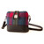 MCS-CB5003-MCS2001 Handwoven Harris Tweed Square Zip Shoulder Bag in Blue/Pink Check Color Front View Keilys.com