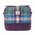 MCS-CB5003-MCS2204  Handwoven Harris Tweed Square Zip Shoulder Bag in Green/Purple Color Shop online on Keilys.com