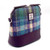 MCS-CB5003-MCS2204  Handwoven Harris Tweed Square Zip Shoulder Bag in Green/Purple Color Keilys.com