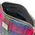 MCS-CB5003-MCS2001 Handwoven Harris Tweed Square Zip Shoulder Bag in Blue/Pink Check Color Inside View Keilys.com
