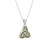 JCW-10803 Connemara Marble Trinity Knot Silver Pendant side view Keilys.com