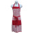 706-AP-RD Poli-dri Cotton Irish Chef's Bib Apron in Red Color on Keilys.com