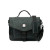 ISL-4537BLGHBL00 Islander Leather & Harris Tweed Briefcase Black and Grey Herringbone Color Keilys.com