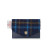 ISL-9100NAVTTL00 Handcrafted Harris Tweed Clasp Card Wallet Navy Tartan Color Keilys.com