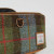 ISL-9555CBLTTL00 Islander Handwoven Harris Tweed Toiletry Bag Chestnut and Blue Tartan Color Keilys.com