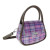 GA-LB1240-COL146-Purple Mint Mini Harris Tweed Buchan Tartan Handbag Keilys.com