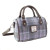 GA-LB1203-COL155-Soft Purple Harris Tweed Leather & Check Mini Bowling Bag Keilys.com