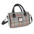 GA-LB1203-COL069 Harris Tweed Leather & Check Mini Bowling Bag Keilys.com