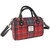 GA-LB1203-COL158 Harris Tweed Leather & Check Mini Bowling Bag Keilys.com