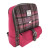 GA-LB1013-COL144-Burgundy & Pink Authentic Harris Tweed Tartan Backpack Keilys.com